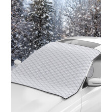 Car Windscreen Cover 4Layer Waterproof Frost and Snow Protector with AntiTheft Flaps Universal Fit