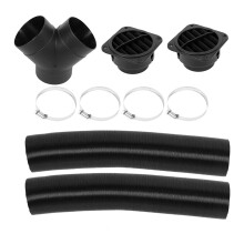 Diesel Heater Pipe Duct Kit, Three Way Connector Design High Temperature Resistance For 2KW Diesel Air Heater, Diesel Heater Duct Vent Kit With