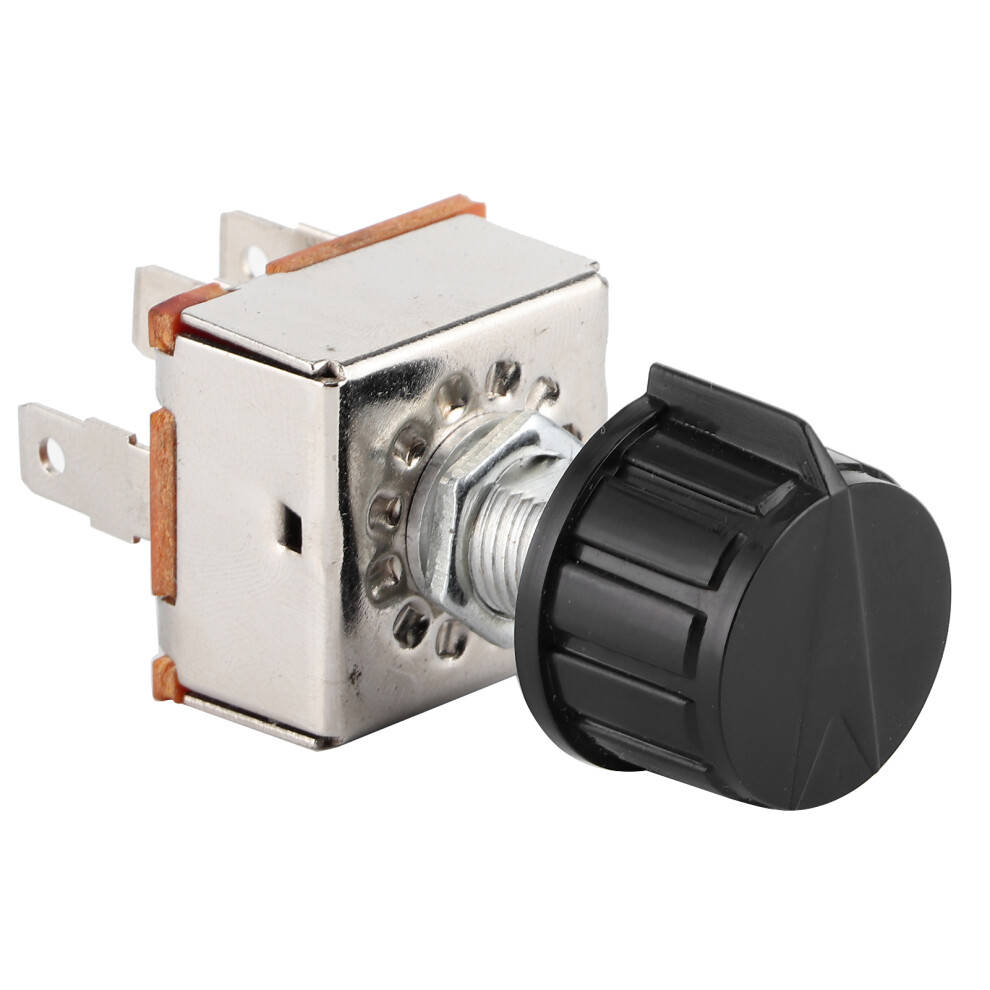 Ac Blower Switch For Automotive Hvac Systems, 3 Speed Blower Switch With Off Low Med High Positions, Rotary Air Conditioner Fan Switch Universal Fit 9358999810652