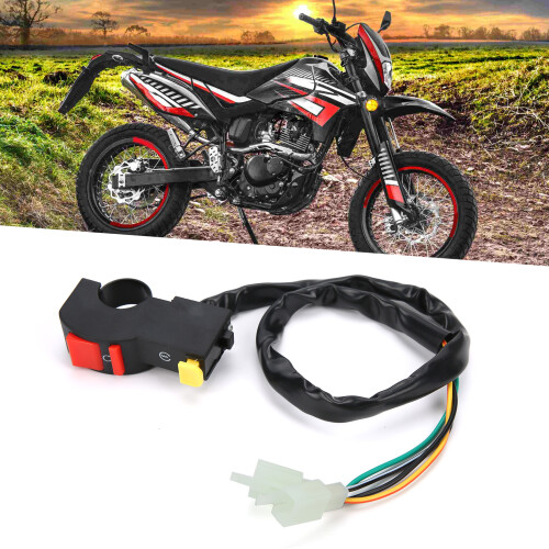 On Off Kill Start Switch for Pit Dirt Bike, Handlebar Control Switch with Plug and Play Design, Universal Handlebar Design Compatible with 50cc 110cc 2