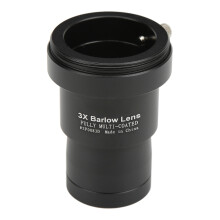 Telescoopoculair Barlowlens 3x, volledig multi-gecoate lensbehuizing van aluminiumlegering met M42-schroefdraad voor camera-aansluiting, hoge