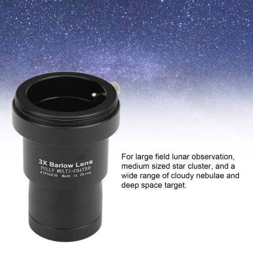Προσοφθάλμιο τηλεσκοπίου Barlow Lens3X, Πλήρως πολλαπλής επίστρωσης σώμα φακού από 1
