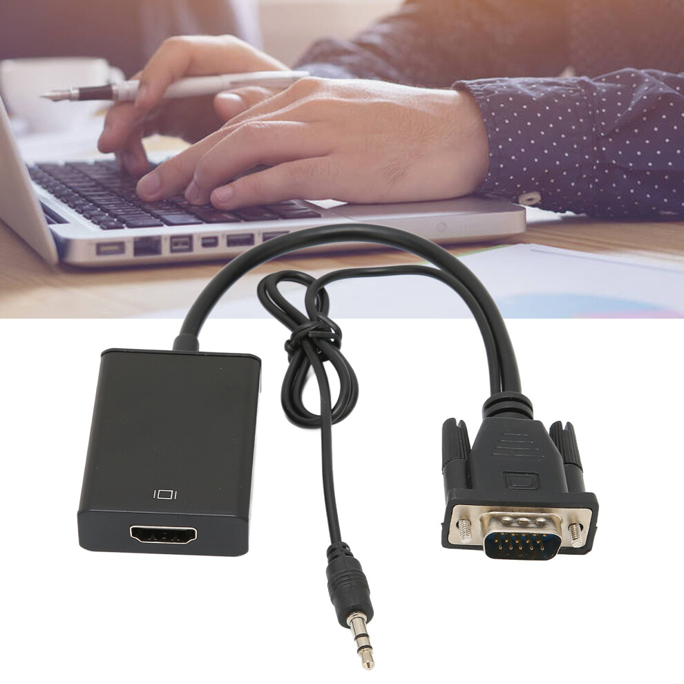 High-Def Vga To Hdmi Adapter 1080P Transmission Audio Cable Included 9341376566679