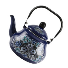 Enamel Tea Kettle 2.5L Stovetop Pot for Outdoor Camping, Vintage Decor for Tea Lovers, Peacock Color