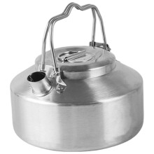 Camping Kettle 1L Stainless Steel for Outdoor Use, Double Handle Portable Tea and Coffee Pot for Hiking and Bushcraft