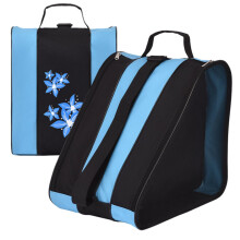 Ice Skating Carry Bag For Inline Skates With Breathable Mesh Organizer, Handle And Adjustable Strap, Royal Blue