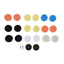 Sponge Foam Polishing Waxing Buff Pads Back Polishing Process Microfiber Applicators Kit with Drill Adapter for Car Maintenance