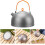 Titanium Tea Kettle With Folding Handle, 400ml, Portable Camping Travel Kettle for Outdoors, SpaceSaving 2