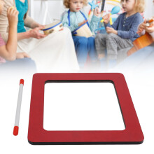 Rote Handtrommel für Kinder, quadratische Form, Gewebe aus Resinkunststoff, pädagogisches Perkussionsspielzeug
