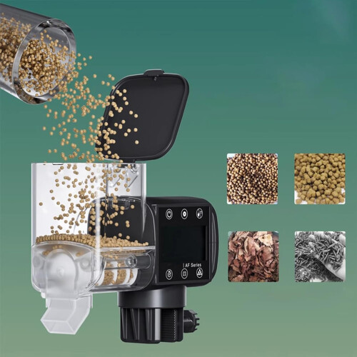 Automatic Fish Feeder with Timer, Battery Operated Aquarium Dispenser, MoistureResistant Seal 1