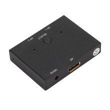 Bidirektionaler DisplayPort-Splitter-Schalter aus Aluminiumlegierung, 8K@60Hz, 4K@120Hz