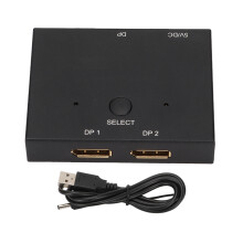 8K60Hz Bi-Directional Displayport Switcher Box, Manual Signal Channel Switch For Seamless Video Signal Transition