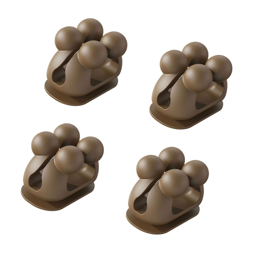 4Pcs Adhesive Wall Hooks With Strong Grip For Bathroom And Kitchen, Silicone Coffee Holders 9382693456977