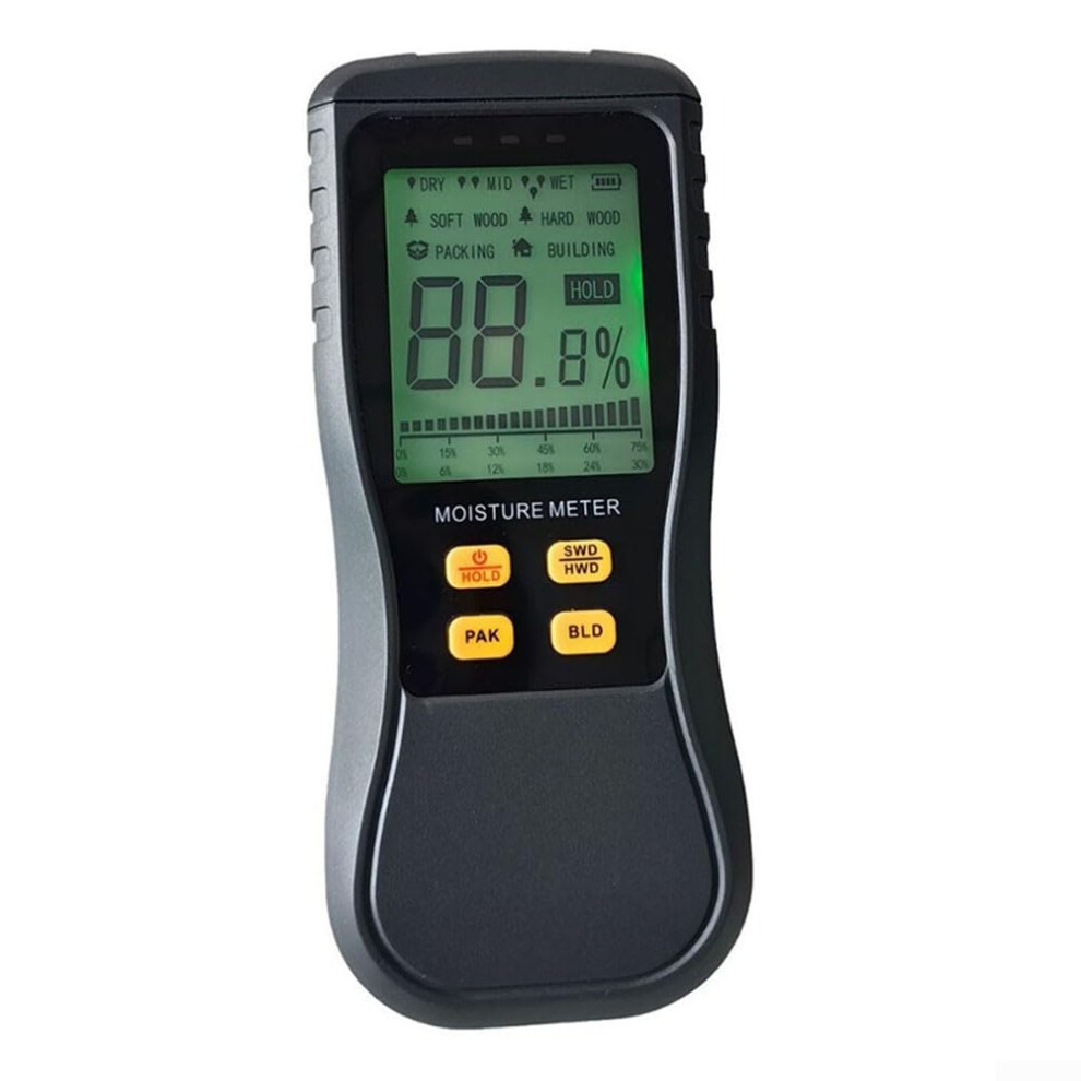 Digital Pinless Moisture Meter For Wood - Non-Destructive Testing Device For Building Materials, Accurate Readings 9382693457165