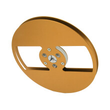 Bobine en aluminium de 7 pouces pour bande ouverte, compatible avec bande de 1/4 de pouce, universelle, finition or