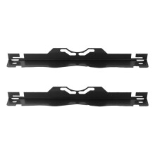 2x Heavy Duty Wheel Alignment Tool with Secure Groove Toe Plates for Cars and Trucks, 60cm Black