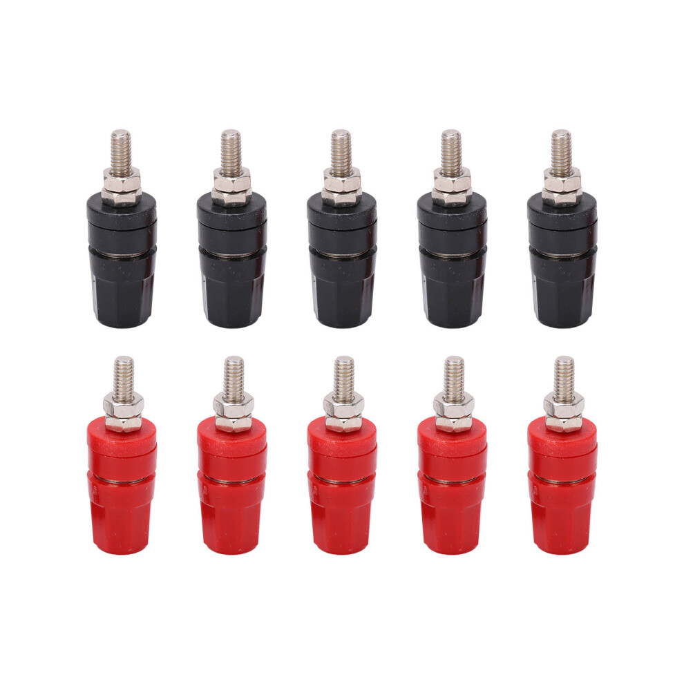 Terminal Binding Post Banana Plug Jack Amplifier Terminal Connector Speaker Connector Wire Connectors 4Mm Banana Plug Socket Nickel Plated 9175034331527