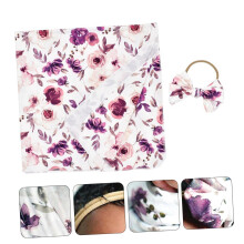 Headband Kit and Swaddle Blanket Set, Floral Design, Soft Cotton Baby Accessories, Unisex