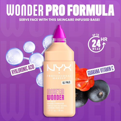 NYX Professional Makeup NYX PROFESSIONAL MAKEUP  Wonder Liquid Foundation 1
