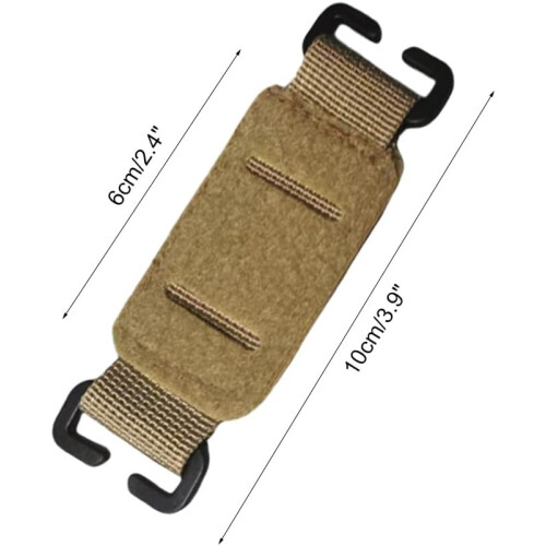 DoubleSided Morale Badge Base For MOLLE Patches, Hook And Loop Display Board, 10 cm Mud Color, Backpack Compatible 2