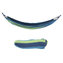 Lightweight Folding Hammock For Travel Anti Roll Over Design Detachable Spreader Bar Tree Friendly Straps Soft Breathable Cotton Material Durable