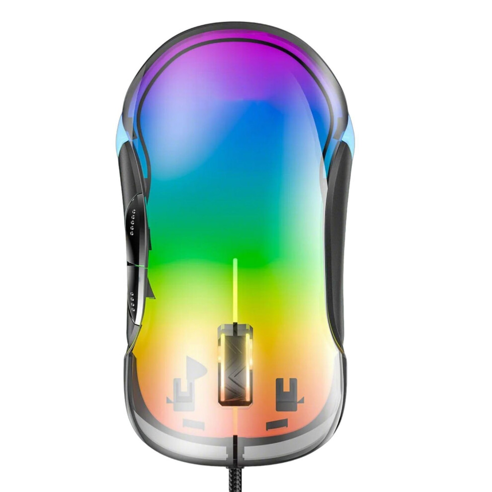 Comfort Grips Gaming Mouse With 16 Million Colors Dynamic Lighting Sync To Music Ergonomic Design Compatibility Black 9382693458148