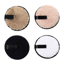 Wasbare make-up remover pads voor dagelijks gebruik, dubbelzijdig ontwerp met een mix van natuurlijke loofah en katoen, dieptereinigende