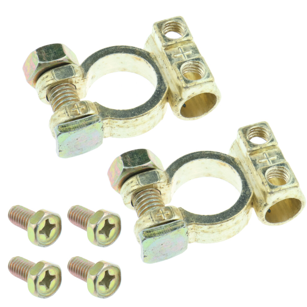 Battery Terminal Clamp Connectors, Aluminum Battery Terminal For Automotive Use, Durable Brass Connectors With Wing Nut Solderless Installation For 9009791548280