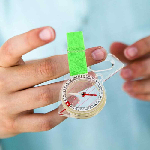 Survival Compass With Glow Dial | Multi Purpose Baseplate Compass For Hiking And Orienteering, Includes Map Operation Hole And Measuring Scale 2