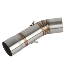 Motorcycle Exhaust Mid Pipe High Grade Stainless Steel Exhaust Pipe Muffler Adapter Connect Pipe With Clamps Compatible With Kawasaki Ninja 400 High