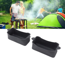 2 pezzi di coprilevimento in silicone, rivestimenti riutilizzabili per la vaschetta di raccolta, adatti alla griglia, 175x77x71 mm