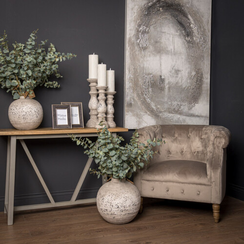 Hill Interiors Stone Effect Candle Holder 2