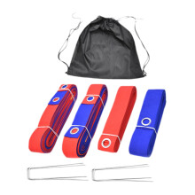 Beach Volleyball Lines - 8M & 16M Weather Resistant Equipment with Drawstring Bag and Red & Blue Line Markers for Sand Play