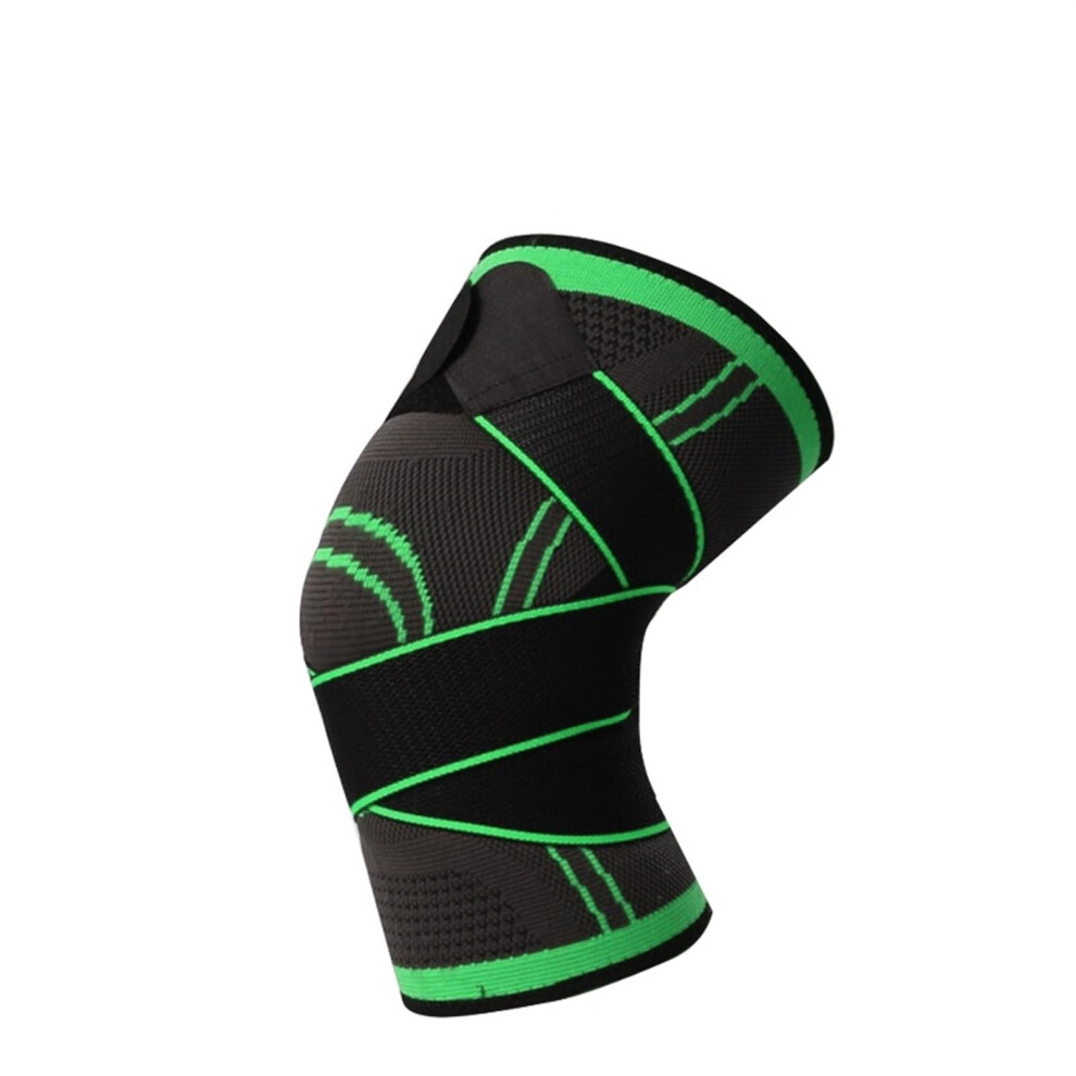 Sports Fitness Knee Pads For Men, Pressurized Elastic Support Bandage, 3XL Green Basketball Volleyball Hiking Protector 9382693459039