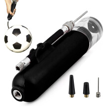 Portable Ball Pump With Pull Inflation System For Footballs And Swimming Inflatables Includes Needle Set