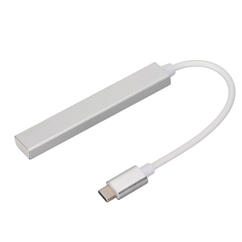4-in-1 USB-C-Dock, Silber, 3x USB 2.0 + Kartenleser, tragbar 2