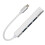 4-in-1 USB-C-Dockingstation Silber, 3 USB 2.0, Kartenleser 16