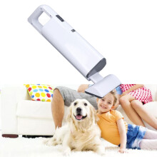 Aspirabricapeli portatile a mano, per peli di animali, batteria da 2000mAh, bianco