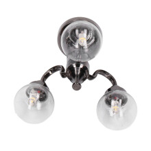 Miniatur-Kleiderhaus-Kronleuchter Silber Glas Licht 1:12 Spielzeugdekoration