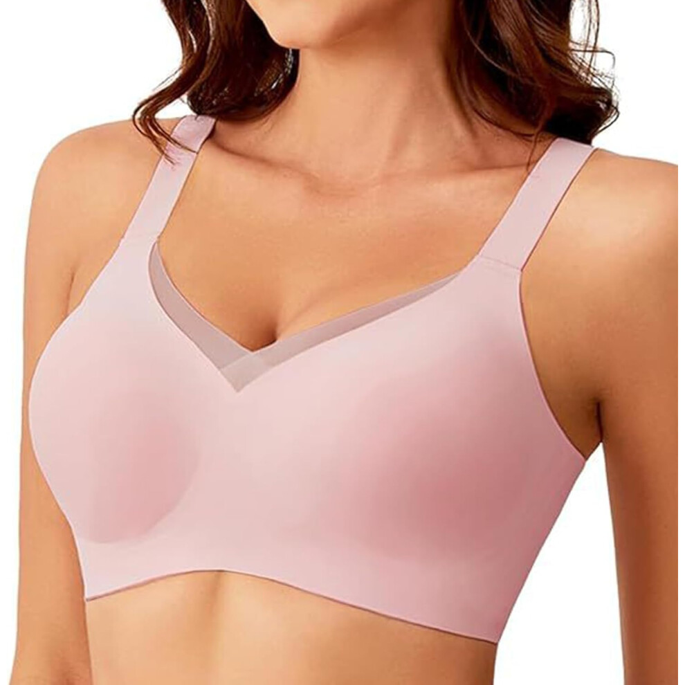 Reggiseno Bralette Senza Ferretto Con Scollo A V Per Donna, Reggiseni Morbidi E Confortevoli In Rete Di Supporto-image