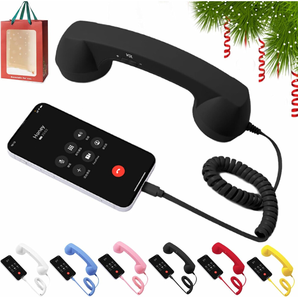 Retro Bluetooth Phone Handset Receiver, Type-C Wired Style For Calls 3233222748581