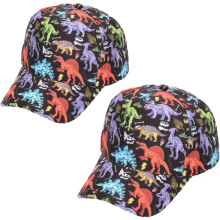 Barnas dinosaurbaseballcaps, solhatt med flatt trykk til smågutter
