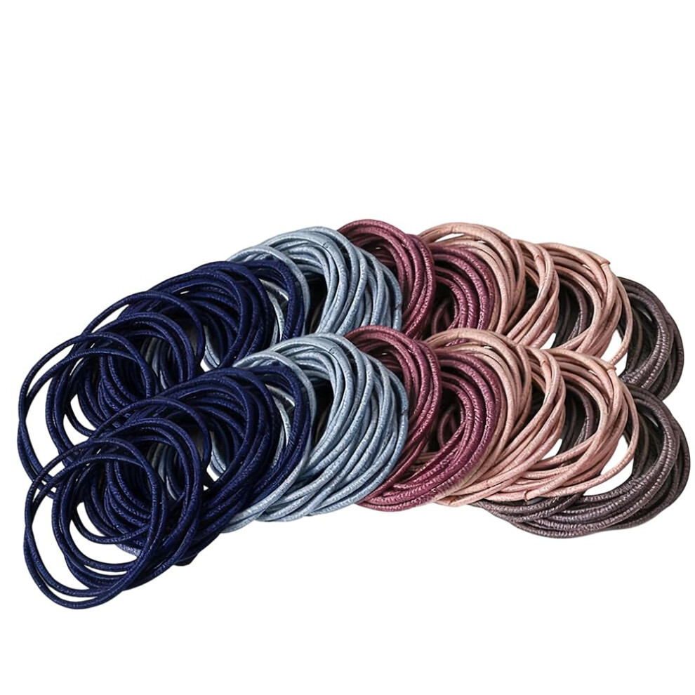 100 Elastici Per Capelli Neri Da Donna, Elastici Senza Cuciture Per Coda Di Cavallo