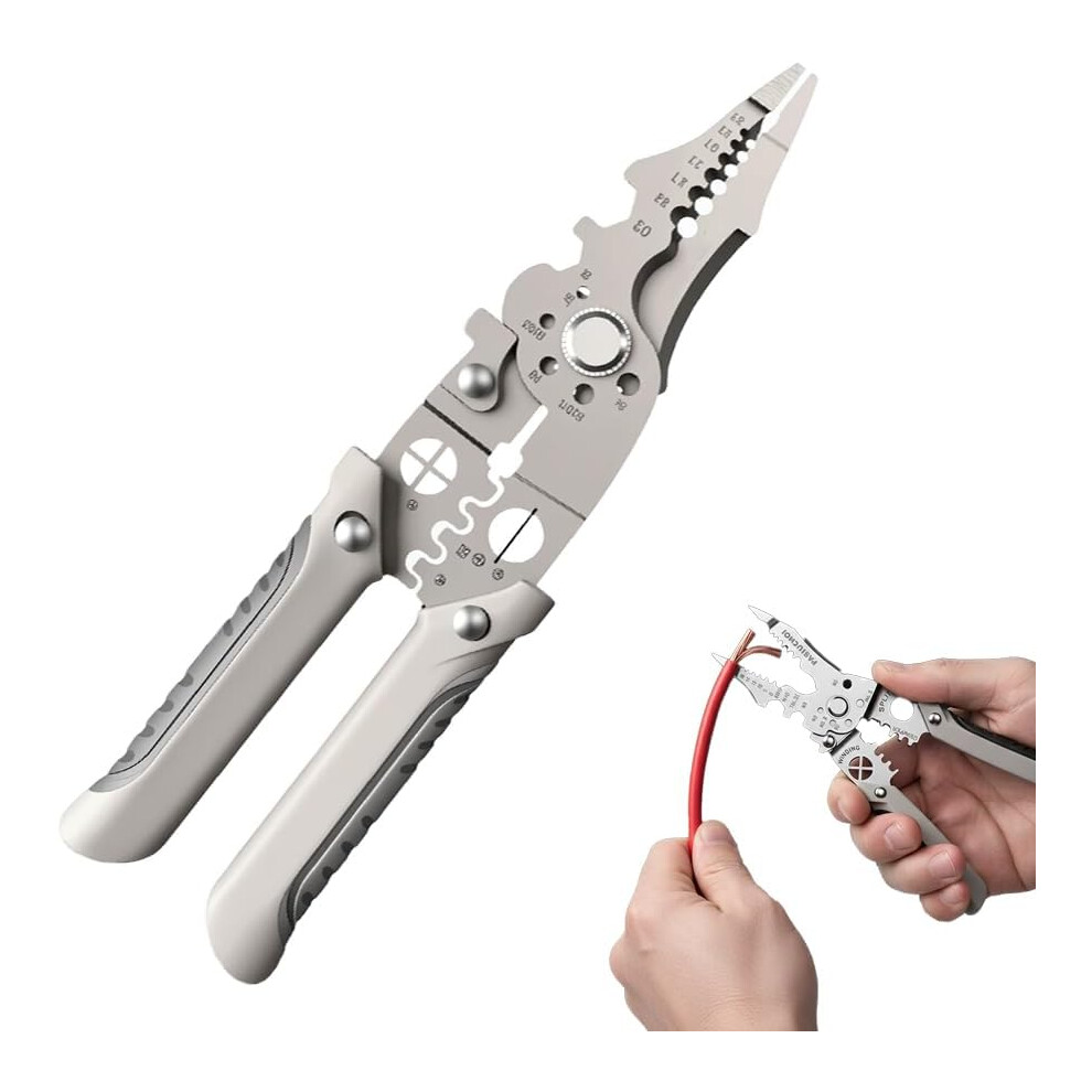 2026 New 9 In 1 Wire Stripper With Voltage Tester, Multi Function Pliers 3233222751703