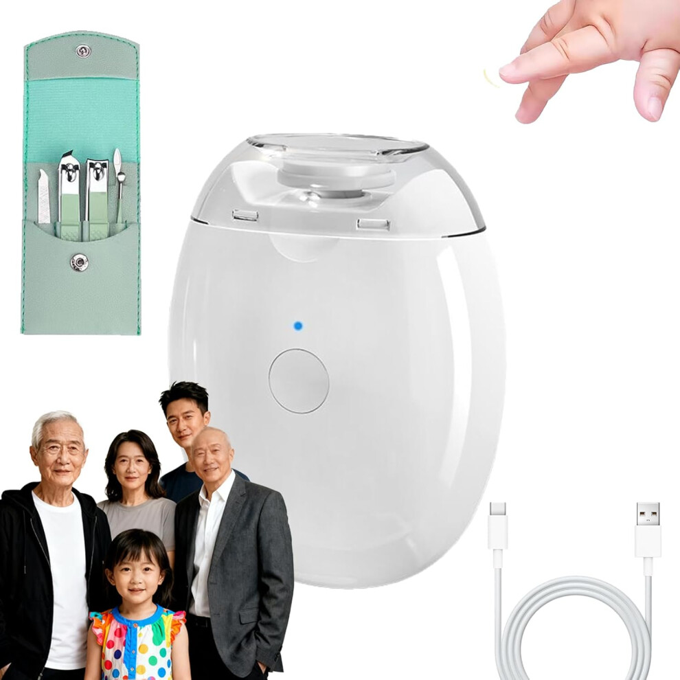 Oimg Light Universal Automatic Fingernail Grinder Electric, Led 3 Speeds Silent