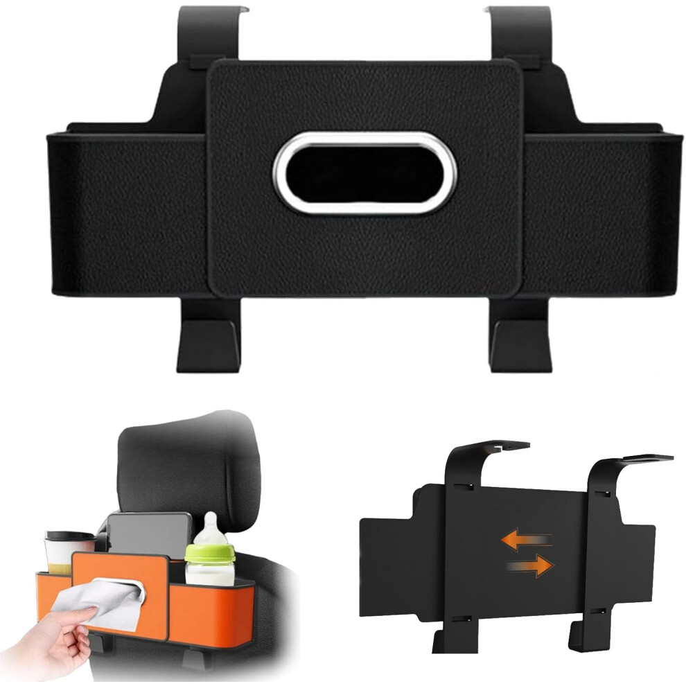 3 In 1 Car Backseat Organizer Storage Box, With Drink Holder Tissue Slot 3233222752670