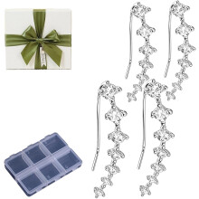 Sieben-Sterne-Diamantohrstecker für Herren, elegantes, funkelndes Geburtstagsgeschenk