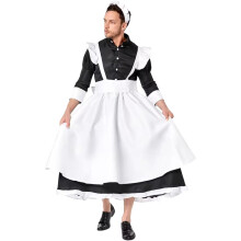 Traje de sirvienta para hombre, uniforme victoriano, disfraz de cosplay, fiesta de anime L
