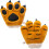 2 τεμάχια γούνα Feet Paw 10 ιντσών χαριτωμένα μαλακά, βελούδινα γάντια ζώων τίγρ 1
