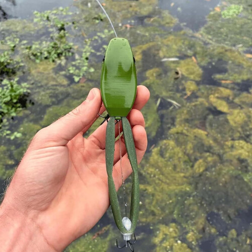 Δόλωμα ψαρέματος Topwater Frog Premium, ρεαλιστικό, χωρίς ζιζάνια, μαλακό δόλωμα, αιχμ 1